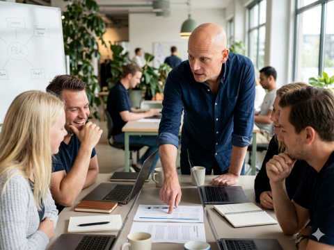 Surfaced boardroom informeel